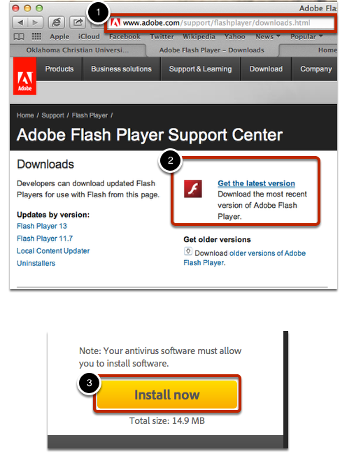 how to install adobe flash player on macbook pro